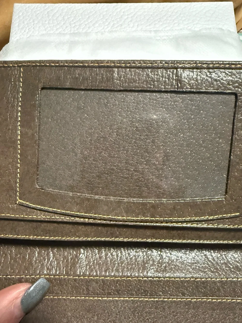 Gucci Vintage Beige GG Monogram Long Bifold Wallet with Brown Trim DUSTY and COA